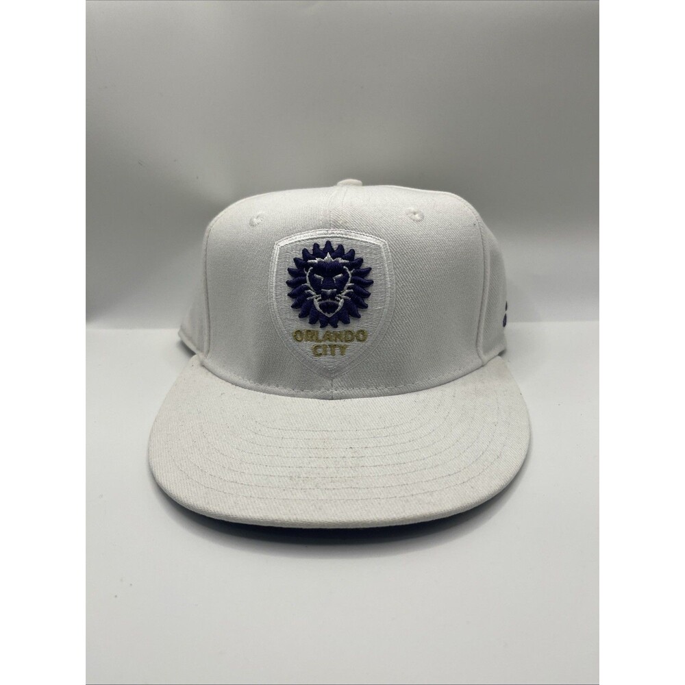 Adidas MLS Orlando City Lions Logo Cap Adult Fitted S/M White Hat